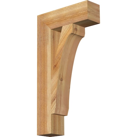 Ekena Millwork Legacy Block Rough Sawn Bracket, Western Red Cedar, 4"W x 14"D x 26"H BKT04X14X26LEC05RWR